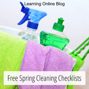 Cleaning supplies - Free Spring Cleaning Checklists