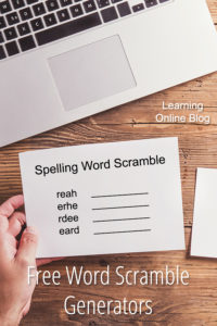 Hand holding paper, computer, cellphone - Free Word Scramble Generators