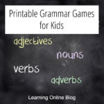 Printable Grammar Games for Kids