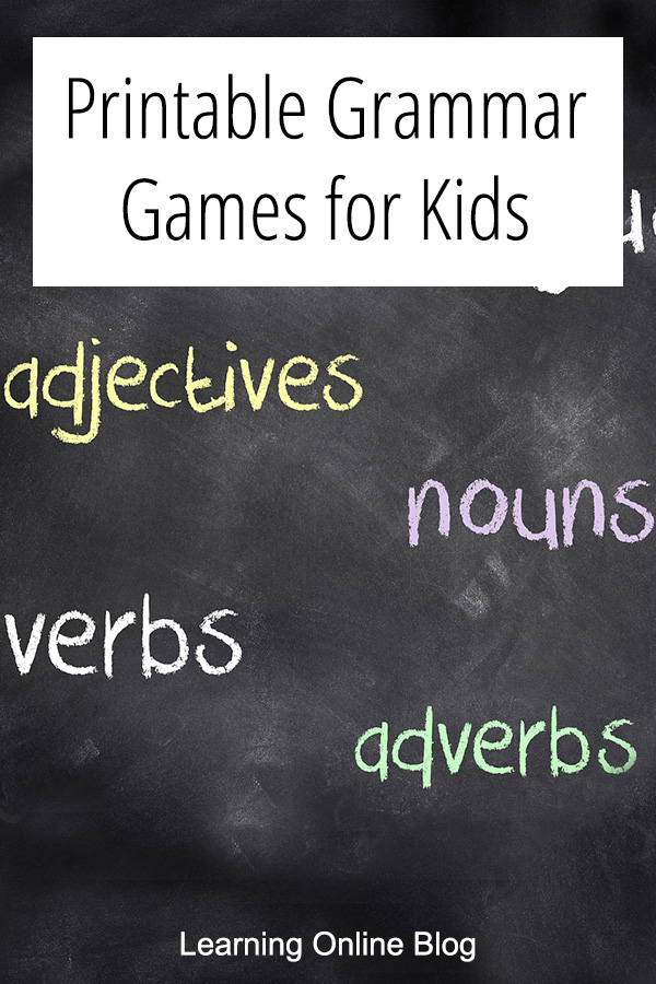 Printable Grammar Games For Kids