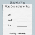 Sites with Free Word Scrambles for Kids