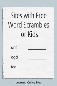 Word scramble - Sites with Free Word Scrambles for Kids