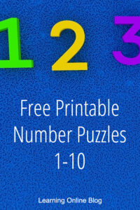 Free Printable Number Puzzles 1-10
