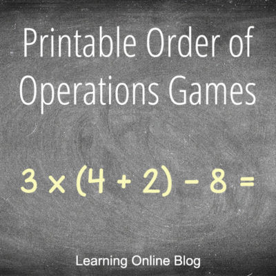 Printable Order of Operations Games